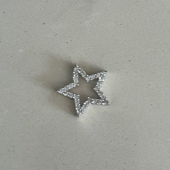 Star with diamonds white gold - Picture 1 of 3
